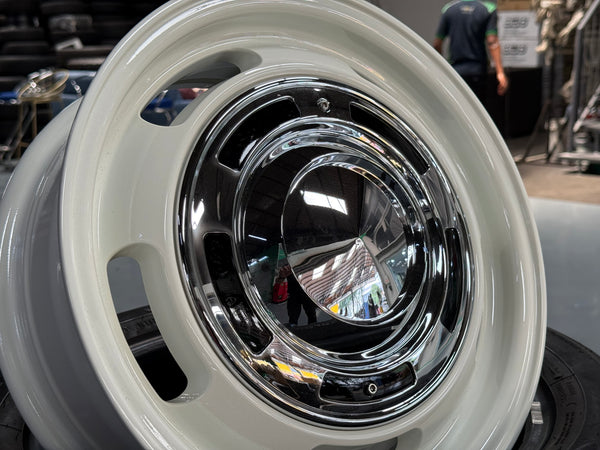 New 15X6 ET38 Dean Cross Rim (4 wheel) Gloss White 4X100