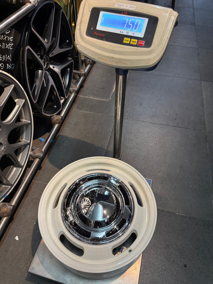 New 15X6 ET38 Dean Cross Rim (4 wheel) Gloss White 4X100