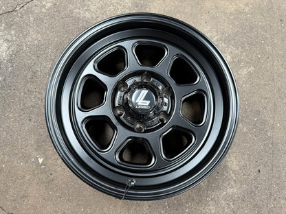 New 17X8.5 ET0 Lenso MX Haraz Rim (4 wheel) Black 6X139.7