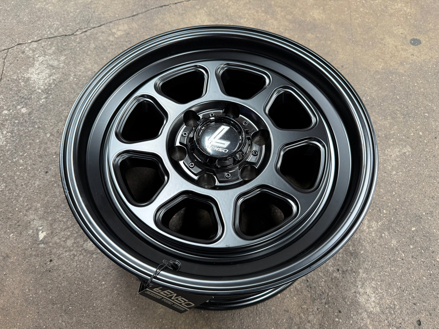 New 17X8.5 ET0 Lenso MX Haraz Rim (4 wheel) Black 6X139.7