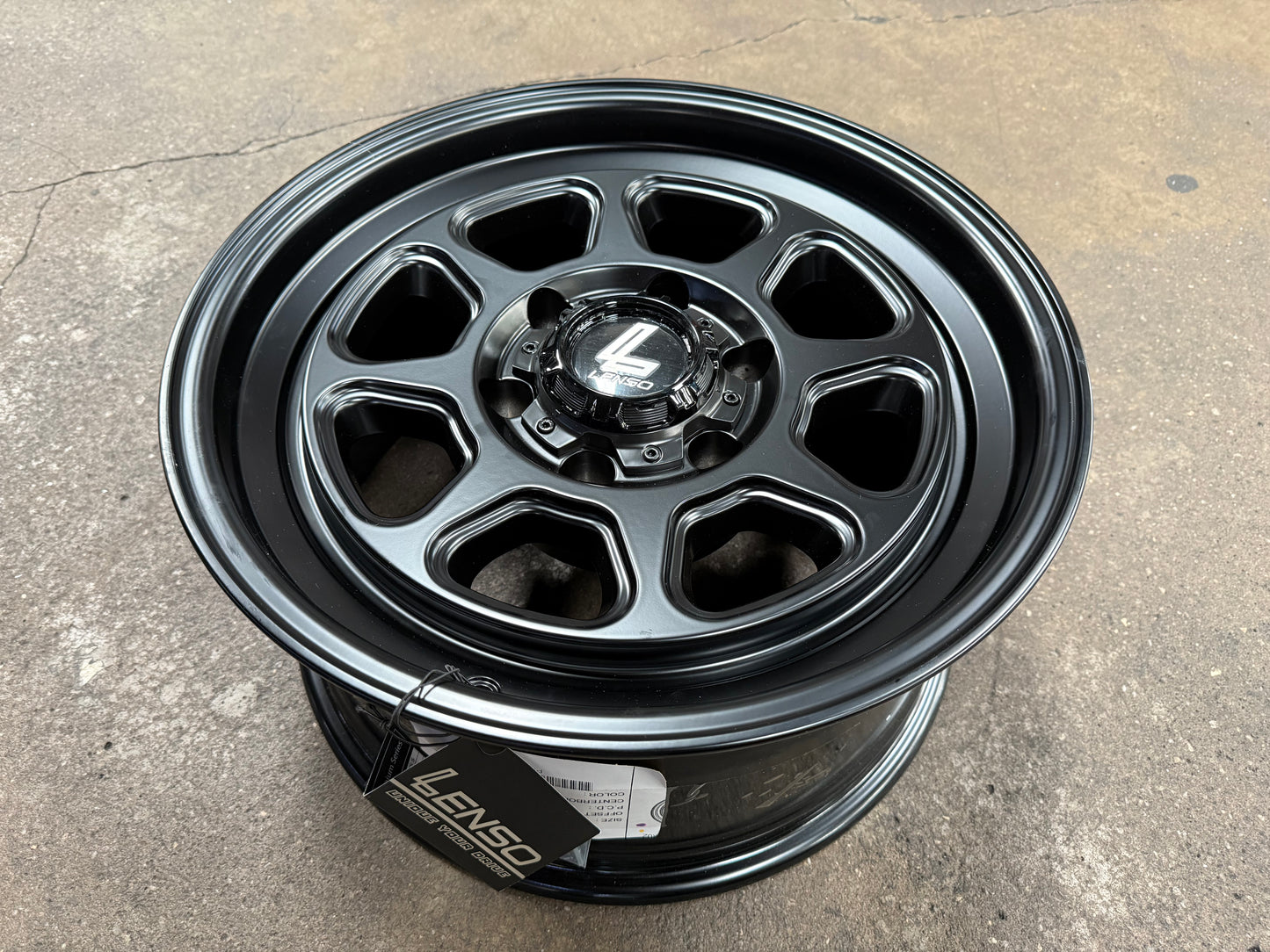 New 17X8.5 ET0 Lenso MX Haraz Rim (4 wheel) Black 6X139.7