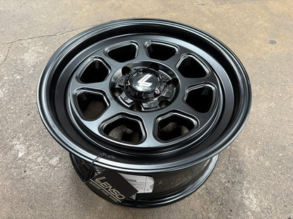 New 17X8.5 ET0 Lenso MX Haraz Rim (4 wheel) Black 6X139.7