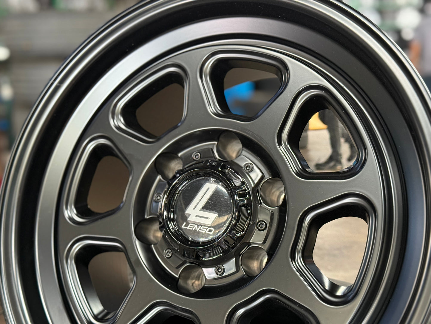 New 17X8.5 ET0 Lenso MX Haraz Rim (4 wheel) Black 6X139.7