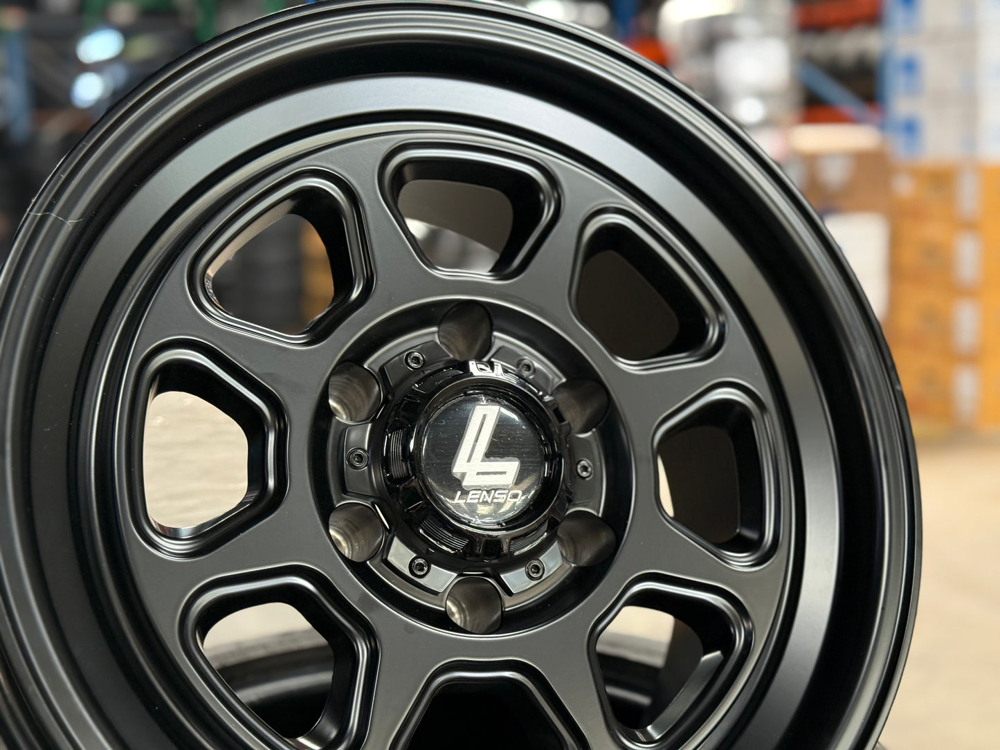 New 17X8.5 ET0 Lenso MX Haraz Rim (4 wheel) Black 6X139.7