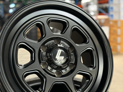 New 17X8.5 ET0 Lenso MX Haraz Rim (4 wheel) Black 6X139.7