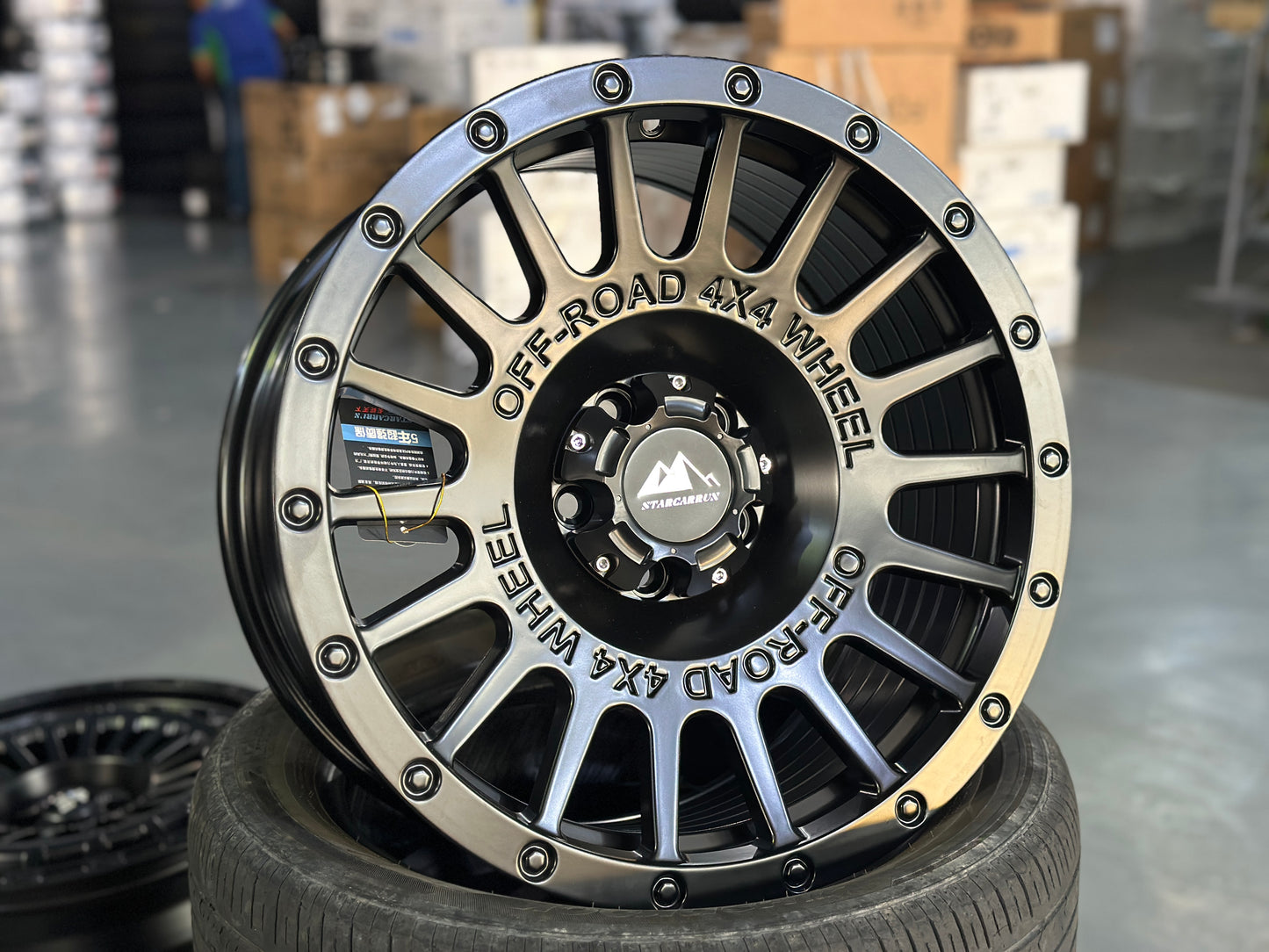 NEW 18X8.5 ET20 Offroad Design (4 wheel) 5X108 Black
