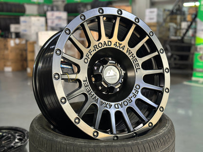 NEW 18X8.5 ET20 Offroad Design (4 wheel) 5X108 Black