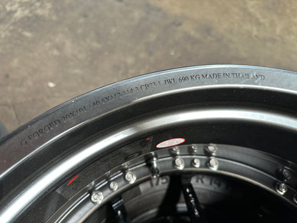 New 20x8.5 ET30 20x10 ET40 G Forged GF08 (4 wheel) 5x112 Hyper Dark