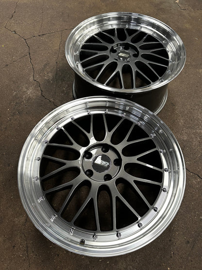 New 20x8.5 ET35 20x9.5 ET38 BBS LM Design (4 wheel) 5x112 Hyper Black