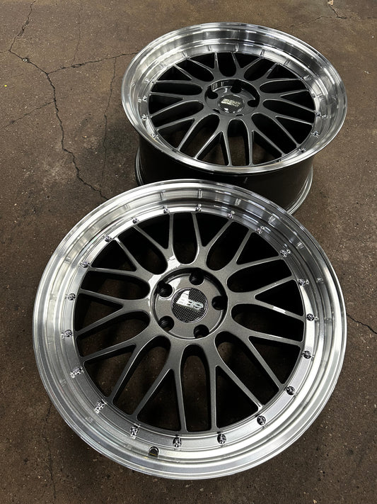 New 20x8.5 ET35 20x9.5 ET38 BBS LM Design (4 wheel) 5x112 Hyper Black
