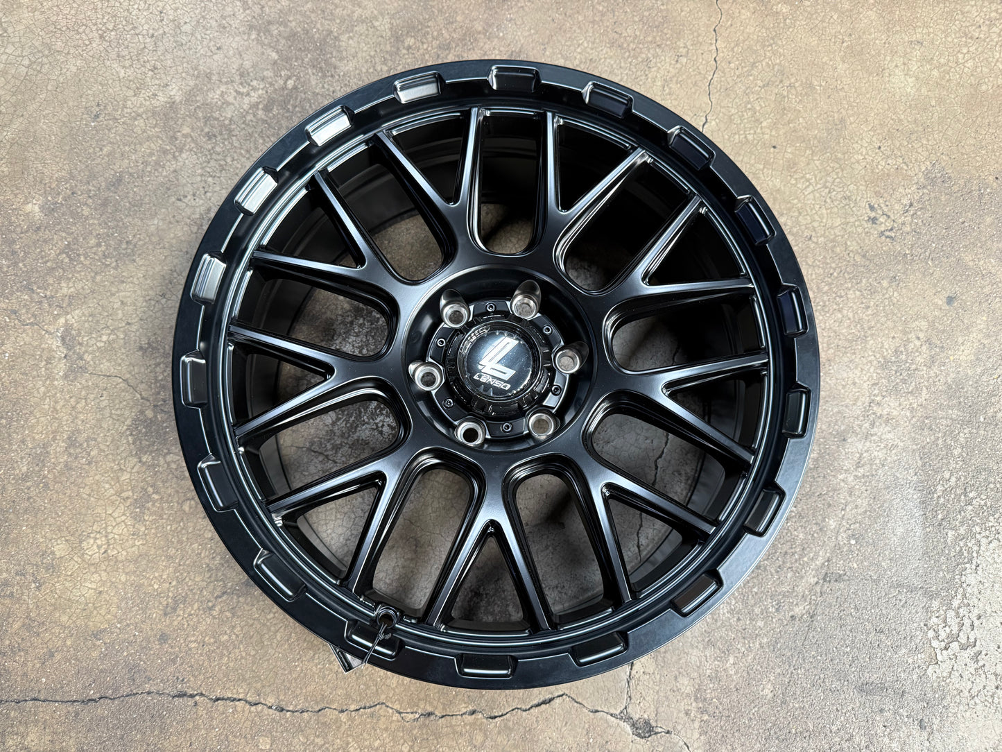 New 20x9 ET18 Lenso Cezar Rim (4 wheel) Black 6x139.7