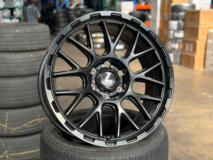 New 20x9 ET18 Lenso Cezar Rim (4 wheel) Black 6x139.7