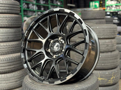 New 20x9 ET18 Lenso Cezar Rim (4 wheel) Black 6x139.7