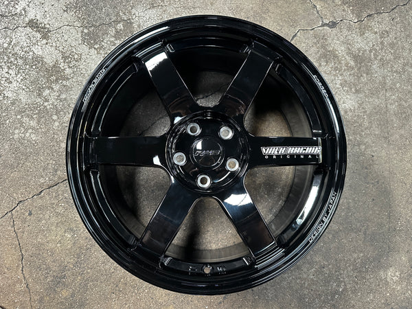 New 18x8.5 ET35 AOW TE37 Rim (4 wheel) Black 5x114.3