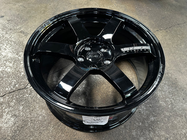 New 18x8.5 ET35 AOW TE37 Rim (4 wheel) Black 5x114.3