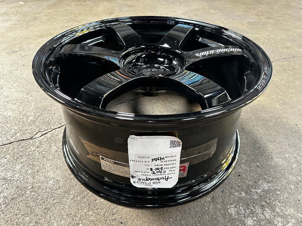 New 18x8.5 ET35 AOW TE37 Rim (4 wheel) Black 5x114.3