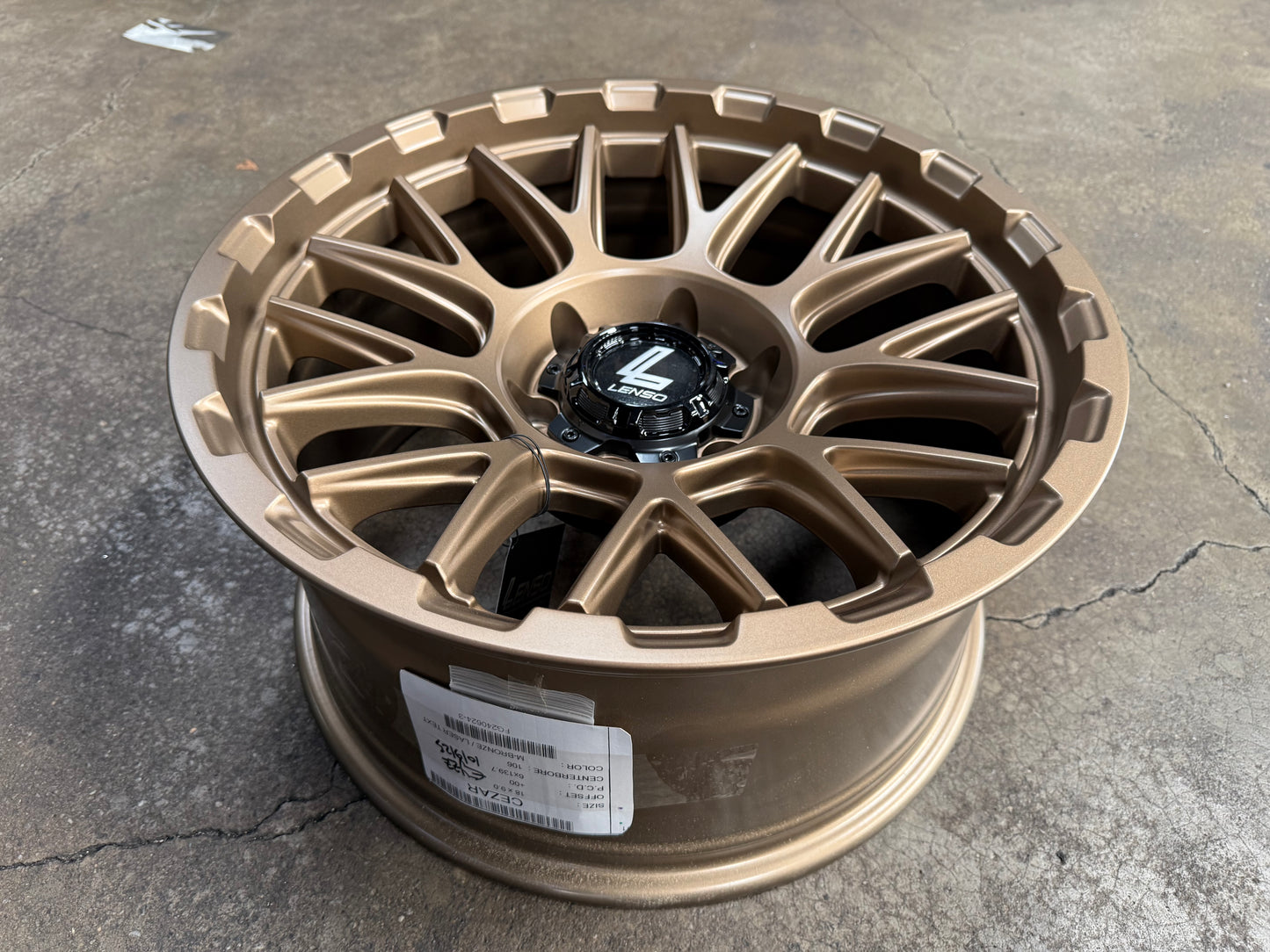New 18x9 ET0 Lenso Cezar Rim (4 wheel) Matt Bronze 6x139.7