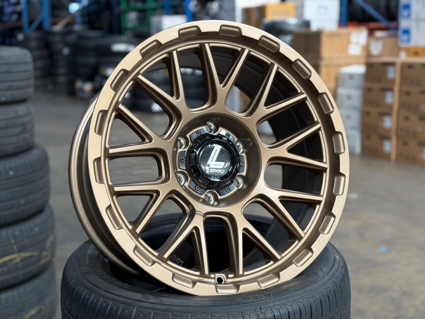 New 18x9 ET0 Lenso Cezar Rim (4 wheel) Matt Bronze 6x139.7