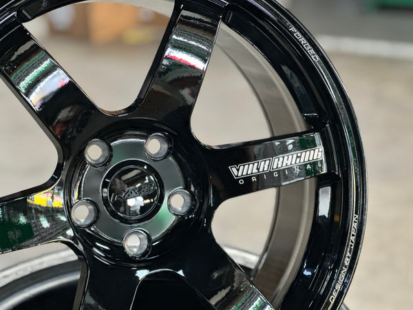 New 18x8.5 ET35 AOW TE37 Rim (4 wheel) Black 5x114.3