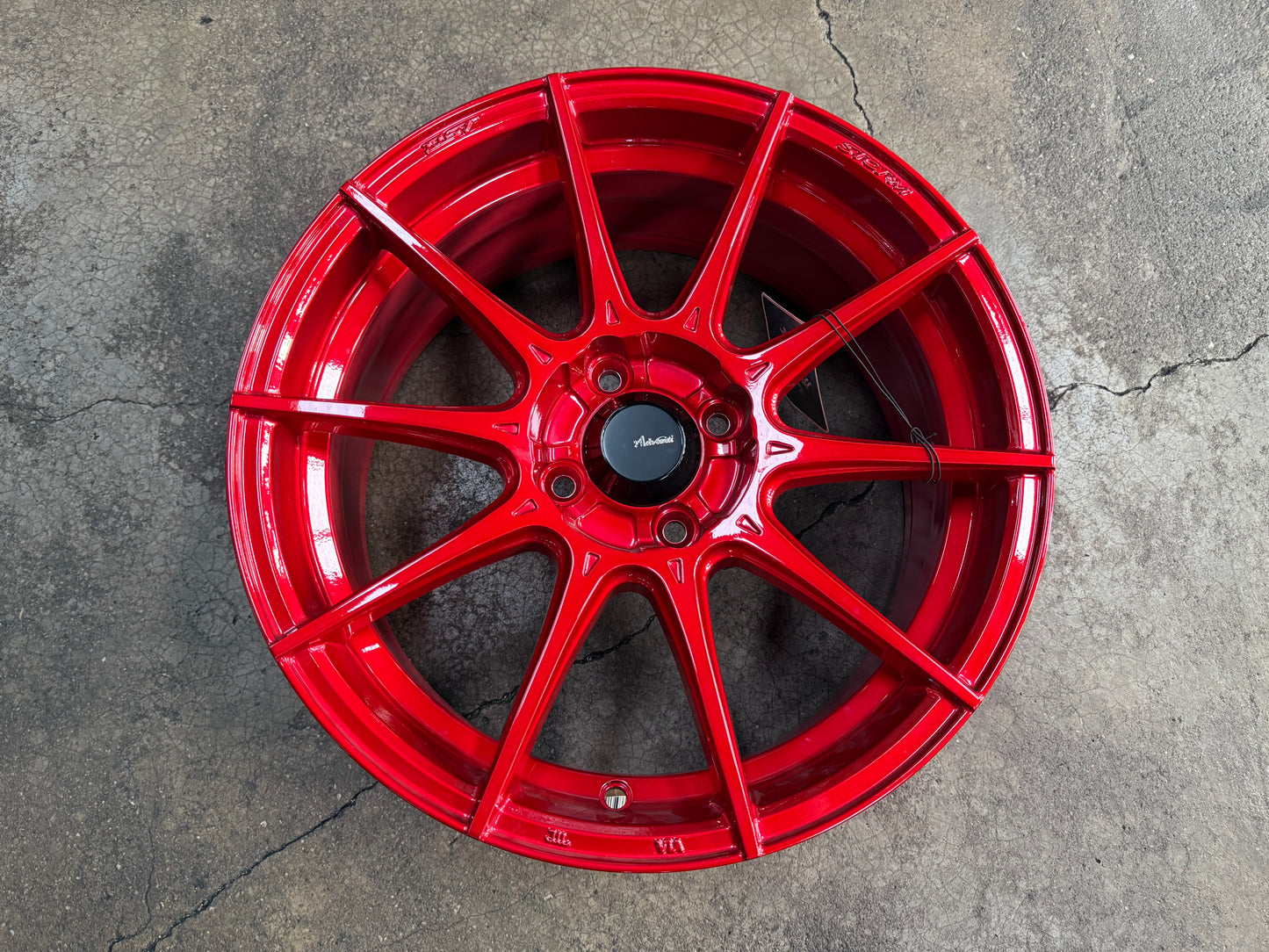 New 16X7 ET38 Advanti Storm S1 Rim (4 wheel) Red 4X100