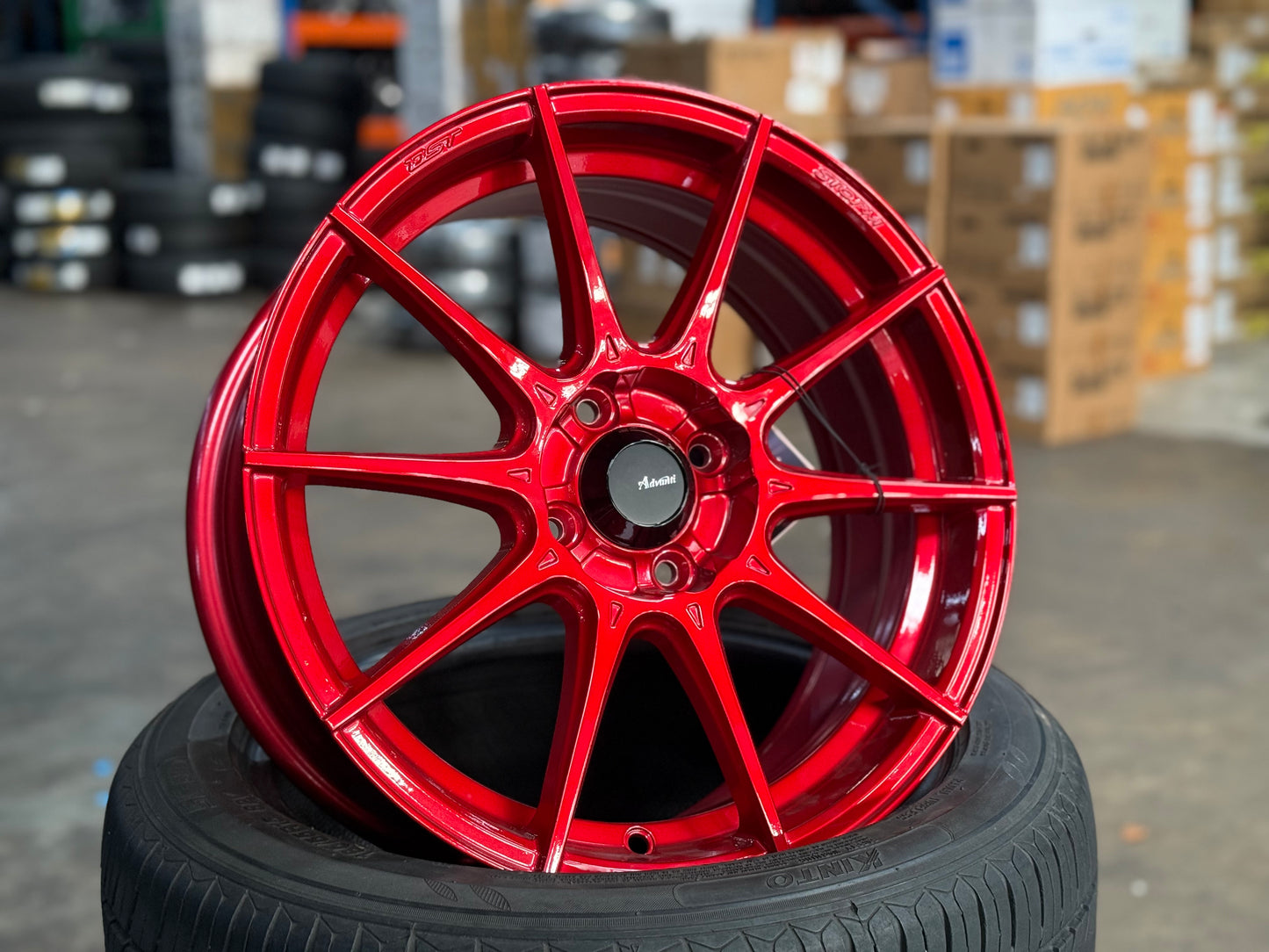 New 16X7 ET38 Advanti Storm S1 Rim (4 wheel) Red 4X100