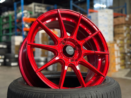 New 16X7 ET38 Advanti Storm S1 Rim (4 wheel) Red 4X100
