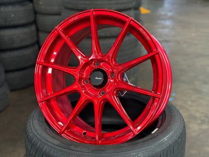 New 16X7 ET38 Advanti Storm S1 Rim (4 wheel) Red 4X100