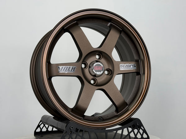 New 16X7 ET40 UW TE37 OG Classic Rim (4 wheel) Dark Bronze 4X100