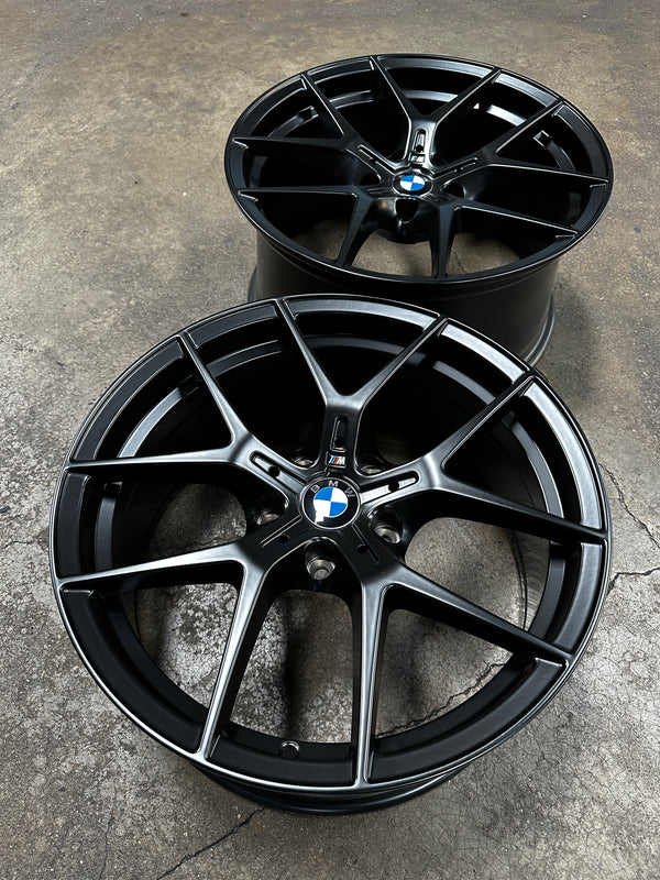 New 18X8 ET32 18X9 ET37 JA BMW Style 554M (4 wheels) Black 5X120