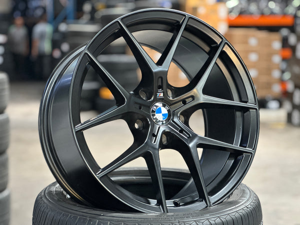 New 18X8 ET32 18X9 ET37 JA BMW Style 554M (4 wheels) Black 5X120