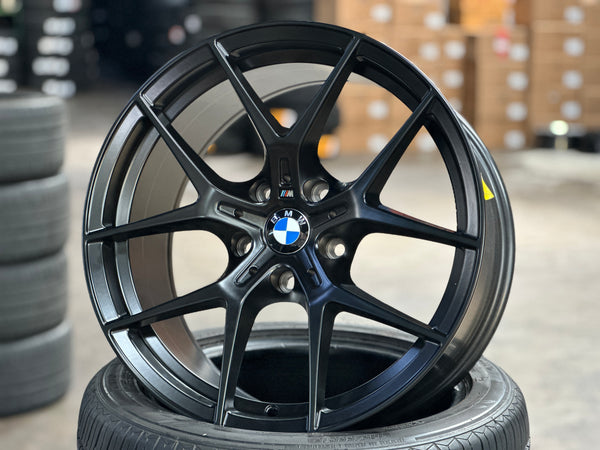 New 18X8 ET32 18X9 ET37 JA BMW Style 554M (4 wheels) Black 5X120