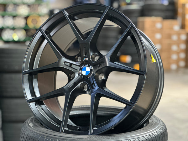 New 18X8 ET32 18X9 ET37 JA BMW Style 554M (4 wheels) Black 5X120