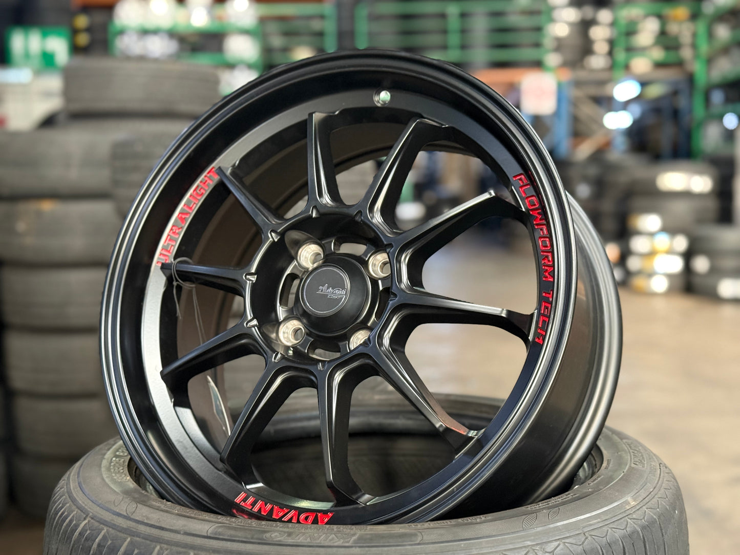 New 16X7 ET40 Advanti Tallo Rim (4 wheel) Matt Black 4X100
