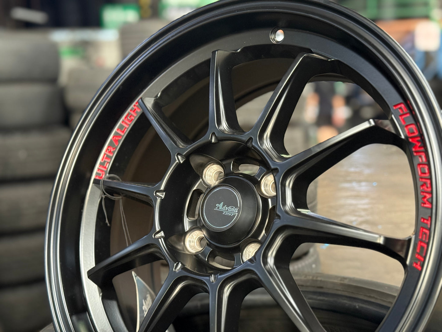 New 16X7 ET40 Advanti Tallo Rim (4 wheel) Matt Black 4X100