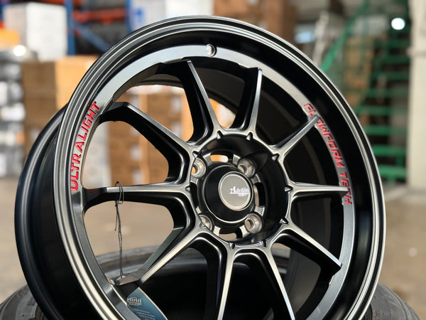 New 16X7 ET40 Advanti Tallo Rim (4 wheel) Matt Black 4X100