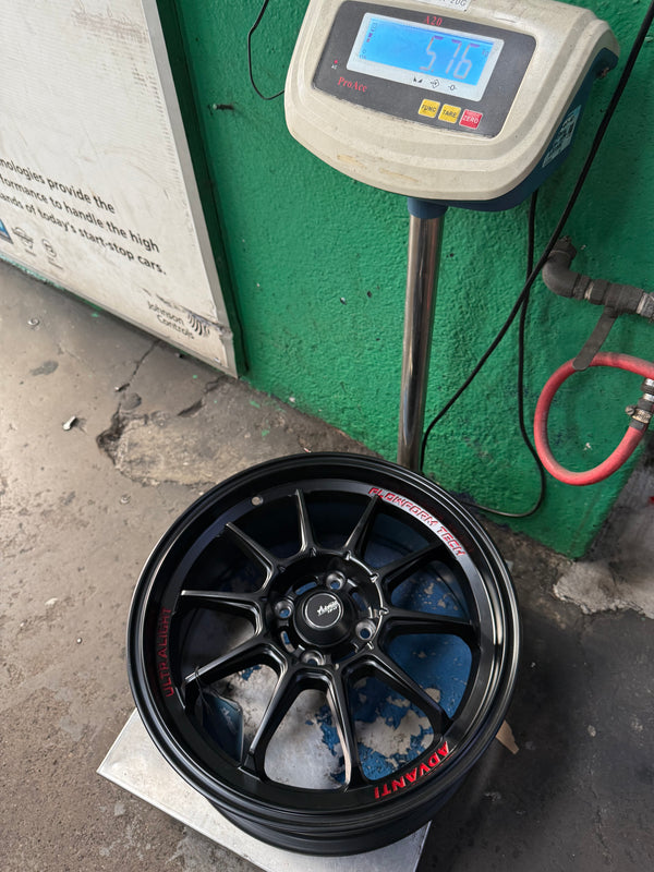 New 16X7 ET40 Advanti Tallo Rim (4 wheel) Matt Black 4X100
