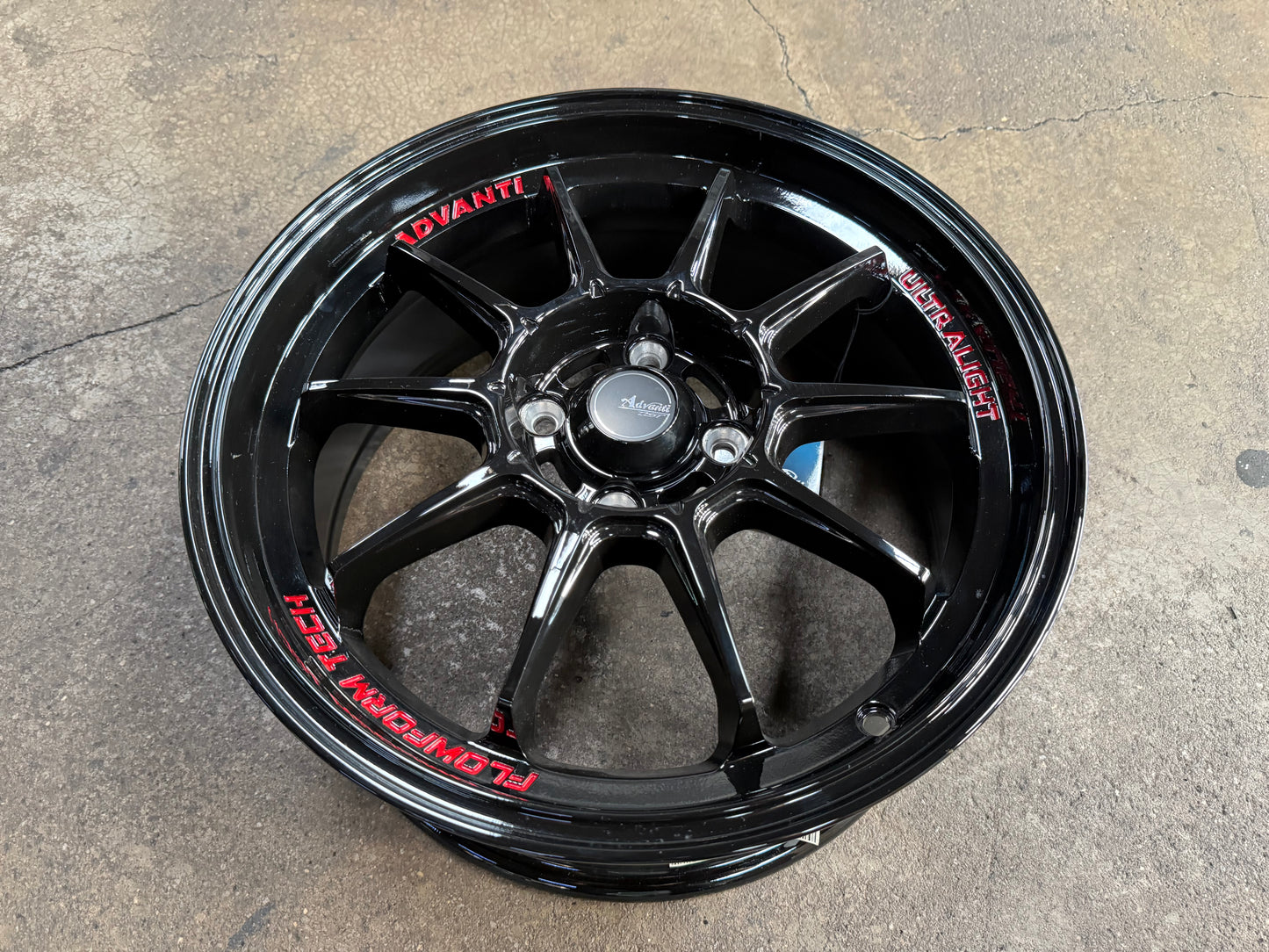 New 16x7 ET40 Advanti Tallo (4 wheel) 4x100 Gloss Black