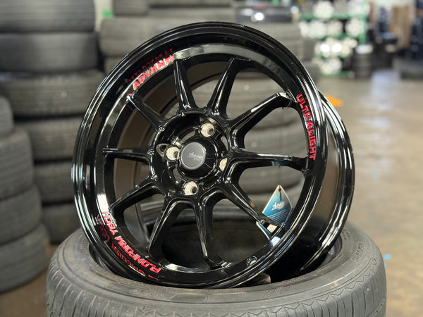 New 16x7 ET40 Advanti Tallo (4 wheel) 4x100 Gloss Black