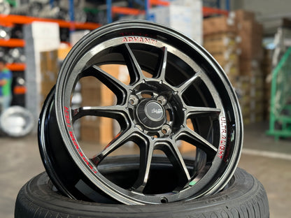New 16X7 ET40 Advanti Tallo Rim (4 wheel) Gunmetal 4X100