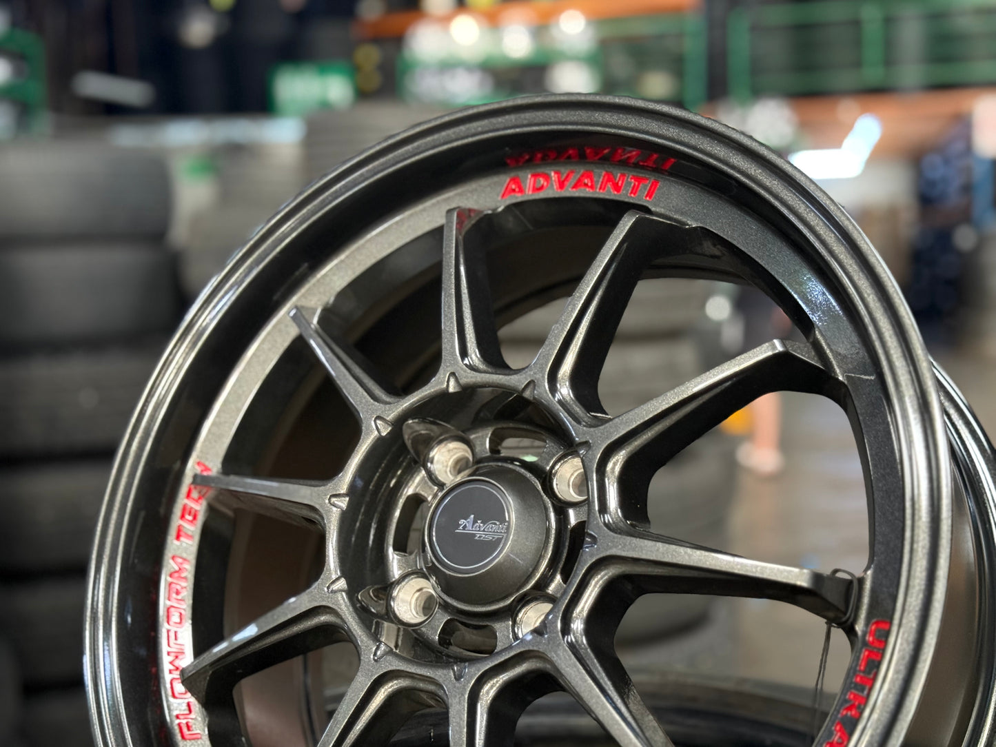 New 16X7 ET40 Advanti Tallo Rim (4 wheel) Gunmetal 4X100