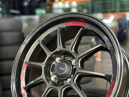 New 16X7 ET40 Advanti Tallo Rim (4 wheel) Gunmetal 4X100