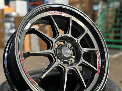 New 16X7 ET40 Advanti Tallo Rim (4 wheel) Gunmetal 4X100