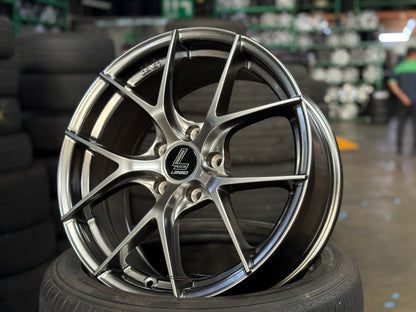 New 17x7.5 ET35 Lenso Jager Dyna Rim (4 wheel) Hyper Black 5x114.3