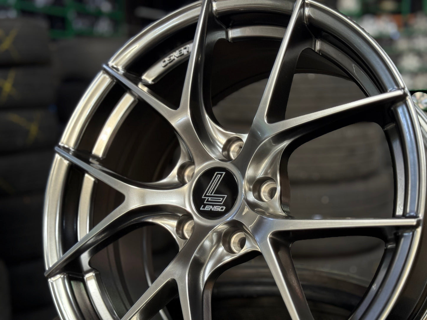 New 17x7.5 ET35 Lenso Jager Dyna Rim (4 wheel) Hyper Black 5x114.3