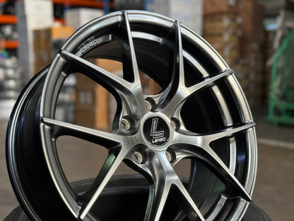 New 17x7.5 ET35 Lenso Jager Dyna Rim (4 wheel) Hyper Black 5x114.3