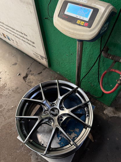 New 17x7.5 ET35 Lenso Jager Dyna Rim (4 wheel) Hyper Black 5x114.3