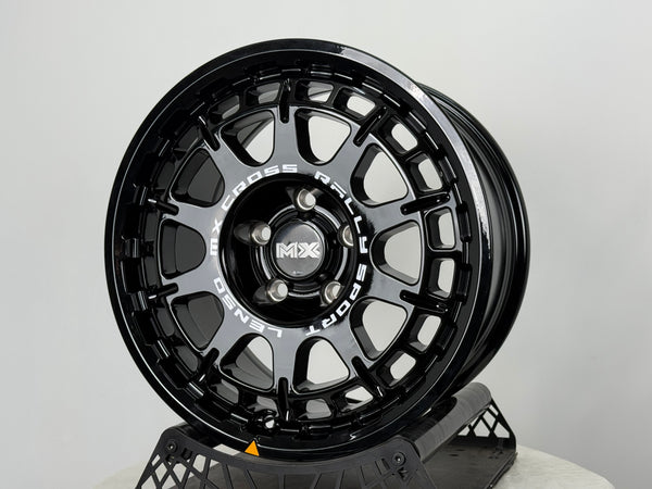 New 16X8 ET35 Lenso Ebola Rim (4 wheel) Gloss Black 5X114.3