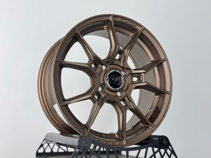 New 15X6.5 ET40 Hotwheels HW02 Rim (4 wheel) Matt Bronze 4X100