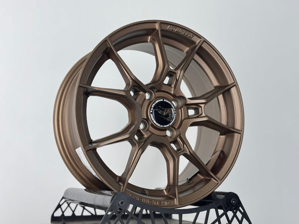 New 15X6.5 ET40 Hotwheels HW02 Rim (4 wheel) Matt Bronze 4X100