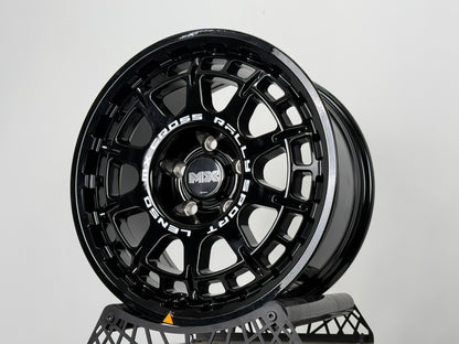New 16X8 ET35 Lenso Ebola Rim (4 wheel) Gloss Black 5X114.3